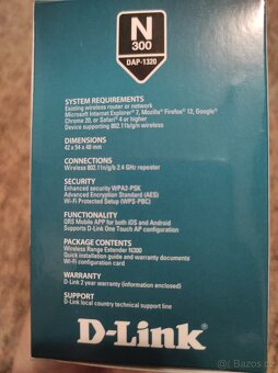 Prodám WiFi extender D link nepoužívaný. - 2