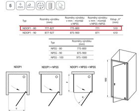 Sprchové dveře RAVAK Nexty NDOP1 80cm - 2