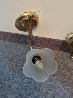 Prodám 2x bronzovou nástěnnou lampu - 2