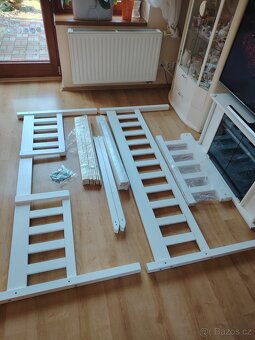 DĚTSKÁ DOMEČKOVÁ POSTEL 160X80 cm, bílý lak - 2