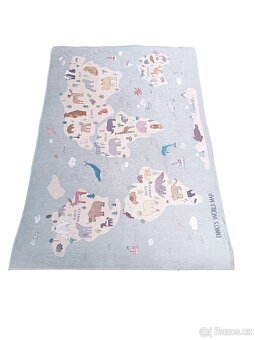 Koberec do dětského pokoje (mapa světa) - 120 x 180 cm - 2