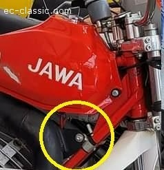 Silentblok výfuku a tlumivky JAWA Enduro Soutěžní - 2