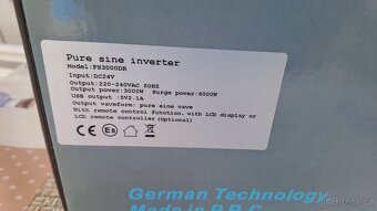 Prodám měnič napětí 24v na 230v 3000w - 2