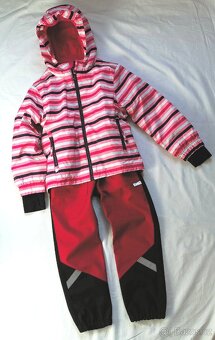 ZIMNÍ BUNDA+NOVÉ SOFTSHELLOVÉ KALHOTY, 4-5 let, 110/116 cm - 2