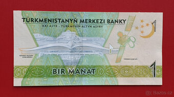 Bankovka TURKMENISTÁN 1 Manat rok 2017 stav UNC - 2