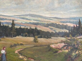 Obraz Jan Valášek, Lužnice u Soběslavi, olej 50x60 - 2