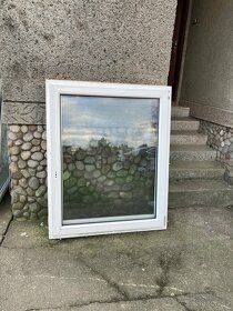 2ks plastové okno mahagon /bílá 120x146,5cm - 2