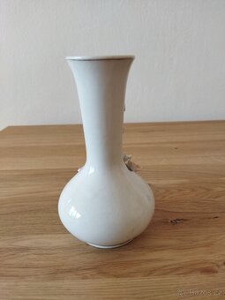 Zdobená porcelánová vázička, retro - 2