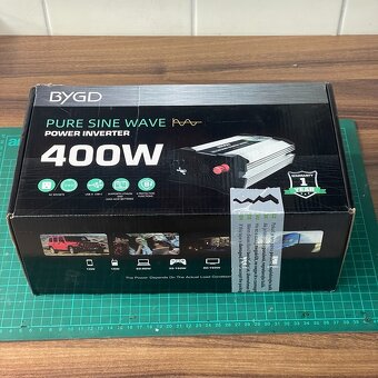 Měnič 12/230V 400W Čistý sinus BYGD SW 400 - 2