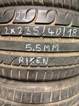 2 x letní pneu 235/40/18 - 2