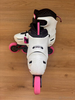Dětské kolečkové brusle Rollerblade APEX G White/Pink 33-36 - 2