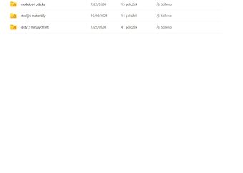 Příprava na přijímací zkoušky LF, modelové otázky, testy - 2