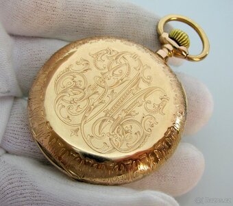 TĚŽKÉ ZLATÉ KAPESNÍ HODINKY - 2