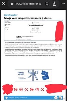 2 lístky na The Neighbourhood 30.4.2026 - 2