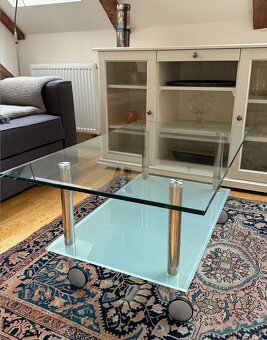 Skleněný konferenční stolek 100x60 - 2