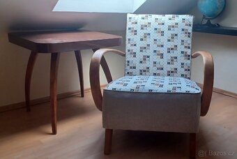 Křeslo Halabala C + stolek pavouk - 2