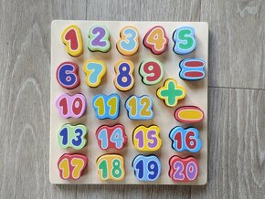 Dřevěné puzzle čísla, dřevěná čísla - 2