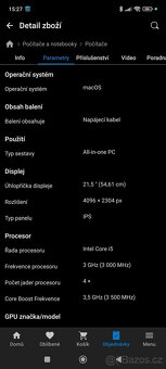 Prodám I Mac 21,5” i5 3GHz 16 g ram 1T - 2