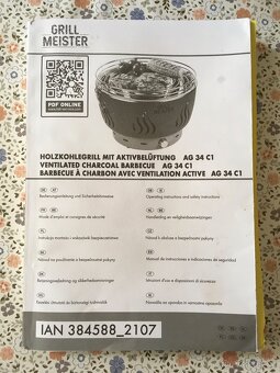 Stolní gril na dřevěné uhlí grillmaster - 2
