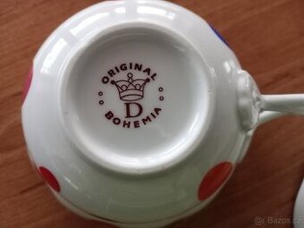 Nová porcelánová sada hrnek s talířkem Originál Bohemia - 2