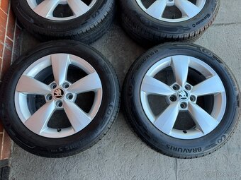 Alu 15" 5x100 škoda CARME letní 85% Rapid,F3, TOP - 2