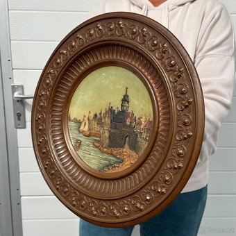 1ze2 Johannes Maresch sbírkový talíř 19.stol top kus - 2