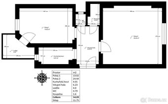 Prodej bytu 2+1 Pardubice Višňovka - 2
