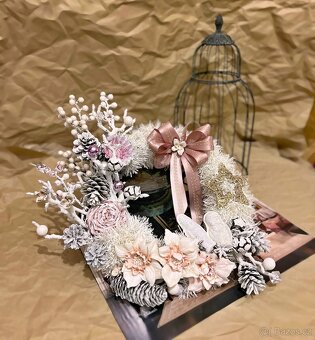 Vánoční věnec Zimní pohádka White Christmas 50 cm - 2