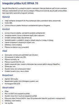 HJC RPHA70 SHUKY MC15F XXS - 2