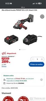 Nová aku bruska (flexa) parkside performance - 2