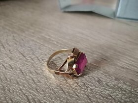 Starožitný zlatý prsten 14 karátů - 2