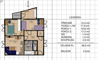 Prodej moderního bytu 3+KK s balkónem u rybníka Hamr – Praha - 2