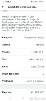 Balíček těhotenského oblečení L/XL (4x kalhoty, podprsenka) - 2
