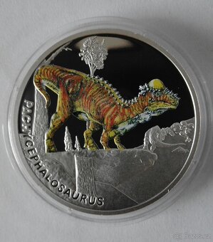 Stř. mince Pravěký svět - Pachycephalosaurus proof - 2
