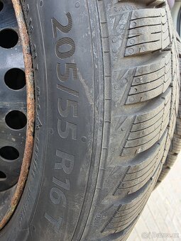 Plechy 205/55 R16T se zimnímy Barum Polaris 5 - 2