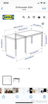 Bílý stůl rozkládací Ikea - 2