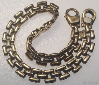 Zlatý masivní pánský náramek 14K ( 585 punc) 15.78 gramů - 2