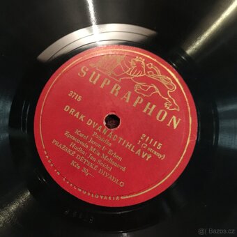 Šelakové gramofonové desky pohádky Popelka Perníková - 2