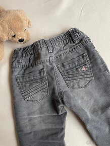 Šedé dívčí zateplené džíny vel. 86 - 2