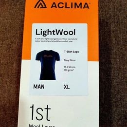Pánské merino triko ACLIMA LIGHTWOOL MAN NAVY BLAZER XL - 2