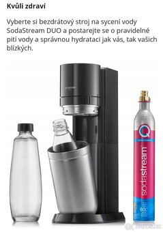 SODASTREAM DUO ČERNÝ BEZ BOMBIČKY A BEZ SKLENĚNÉ LAHVE - 2
