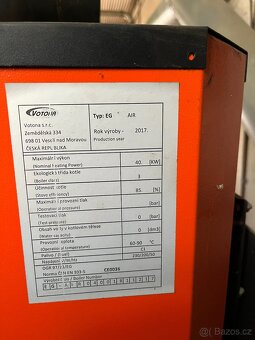 Teplovzdušný automatický kotel EG AIR 40 kW r.v.2017 - 2