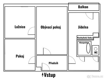 Prodej bytu 3+1 Pardubice - Studánka - 2