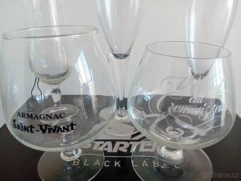 Set reklamních sklenic (hotel Ritz, champagnes, likéry) - 2