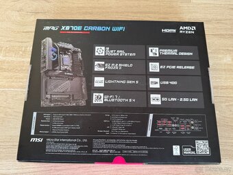 MSI MPG X870E CARBON WIFI (zánovní koupeno 2.6.2025) - 2