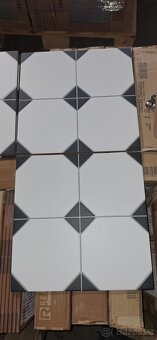 dlažba černobílá retro Oxford Negro 33x33mat OCTAGONBK - 2