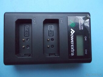 Canon EOS - duální nabíječka, 2ks baterií 1600mA - 2