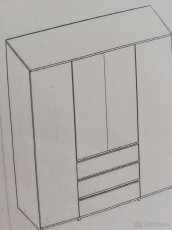 bila satni Skrin 180x154x55cm 4 Dverova 3 Supliky - 2