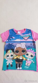 4 trička s kr.rukávem, vel. 128 - 2