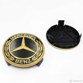 Středové krytky Mercedes Benz Gold zlaté - 2
